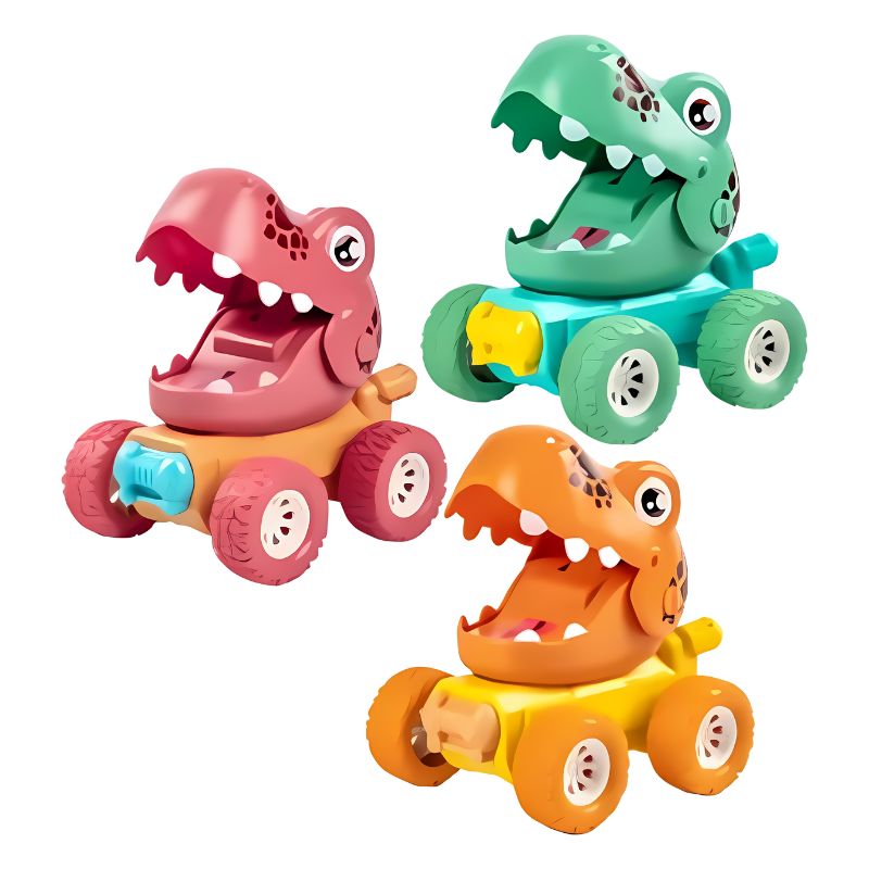 Opwindende dinosaur duwauto