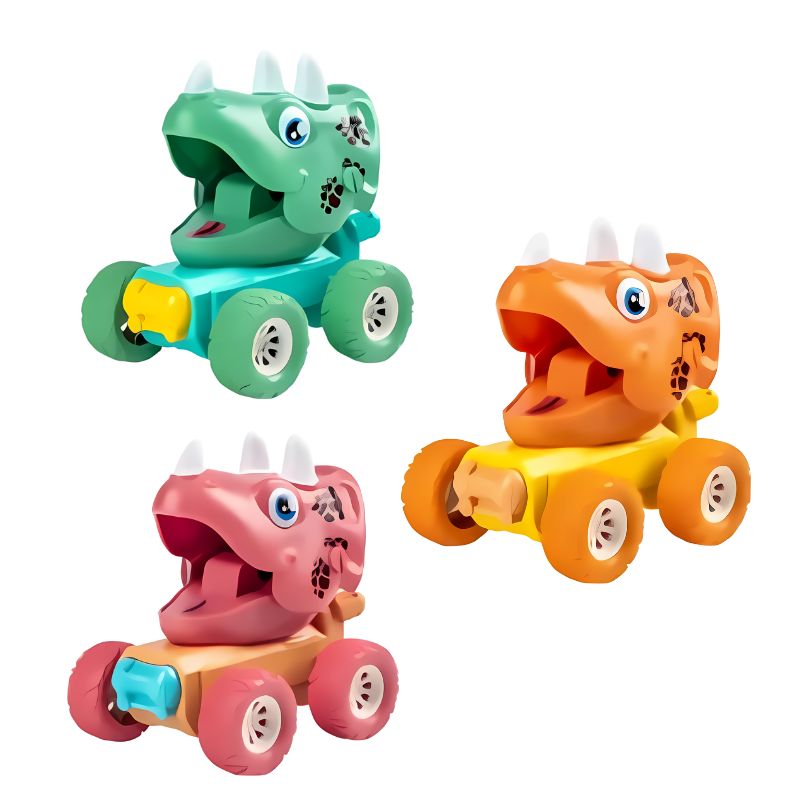 Opwindende dinosaur duwauto