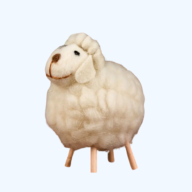 Wollen Vilt Schaap Ornaments | Creatieve Kerstboom Versiering voor Slaapkamer of Bureau