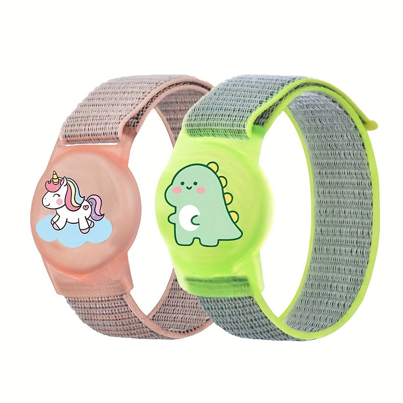 2 stuks AirTag armbandjes | Zachte ademende nylon band, unisex, meerdere kleuren, houder niet inbegrepen