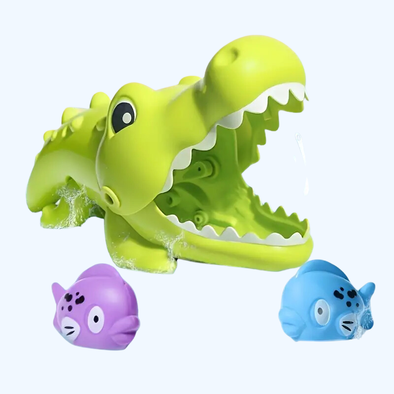 Creatief Krokodil Bad Speelgoed | Grote Krokodil Eet Kleine Vissen Spel | Leuk Waterplezier vanaf 18+ Maanden