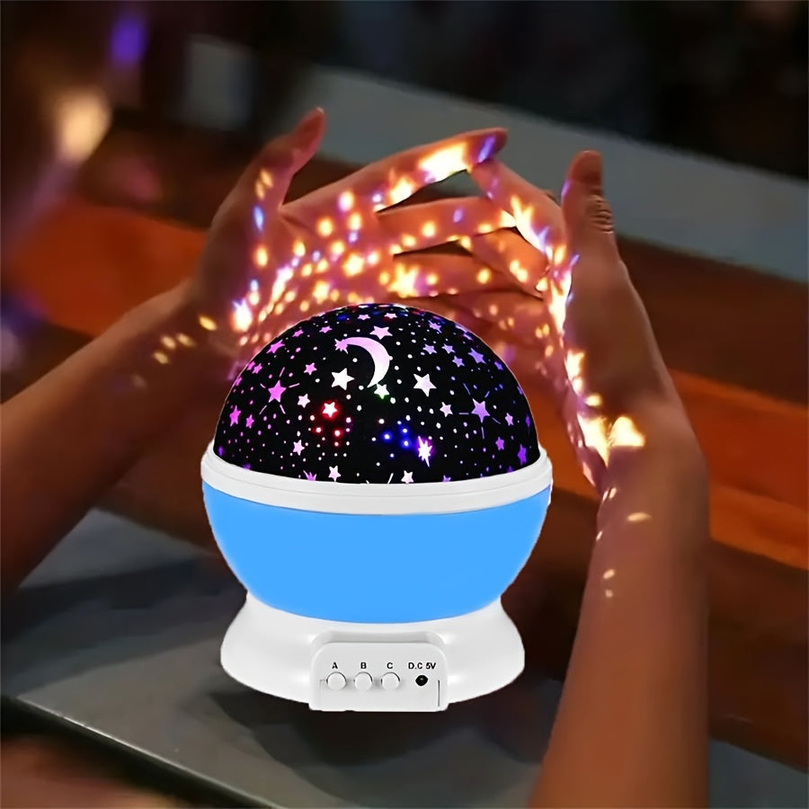360° Roterende Maan en Sterren Projector | 12 Kleuren Wisselende Lichtmodi Lichteffect Lamp Perfect Cadeau voor Elke Gelegenheid