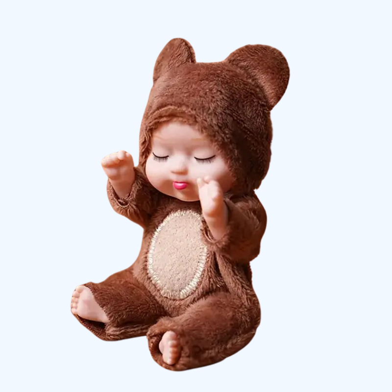 Mini Realistische Reborn Pop (4,3") | Schattig Feestartikel & Cadeau | Perfect voor Kerst & Verjaardagen