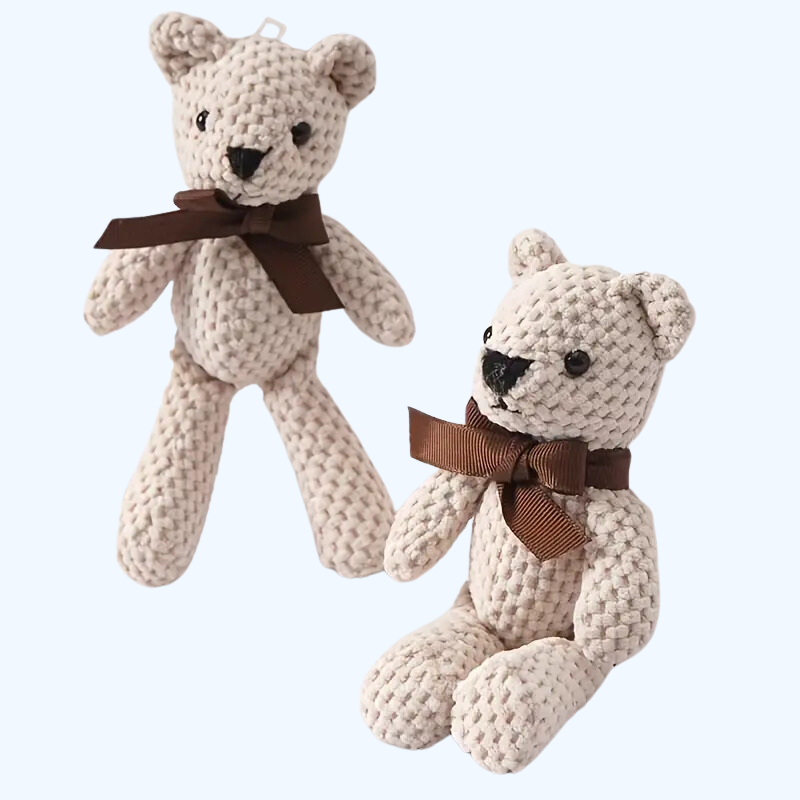 5,9" Schattige Beer Knuffel | Sleutelhanger Pop in Outfit | Ideaal voor Verjaardagen, Bruiloften & Kerstmis