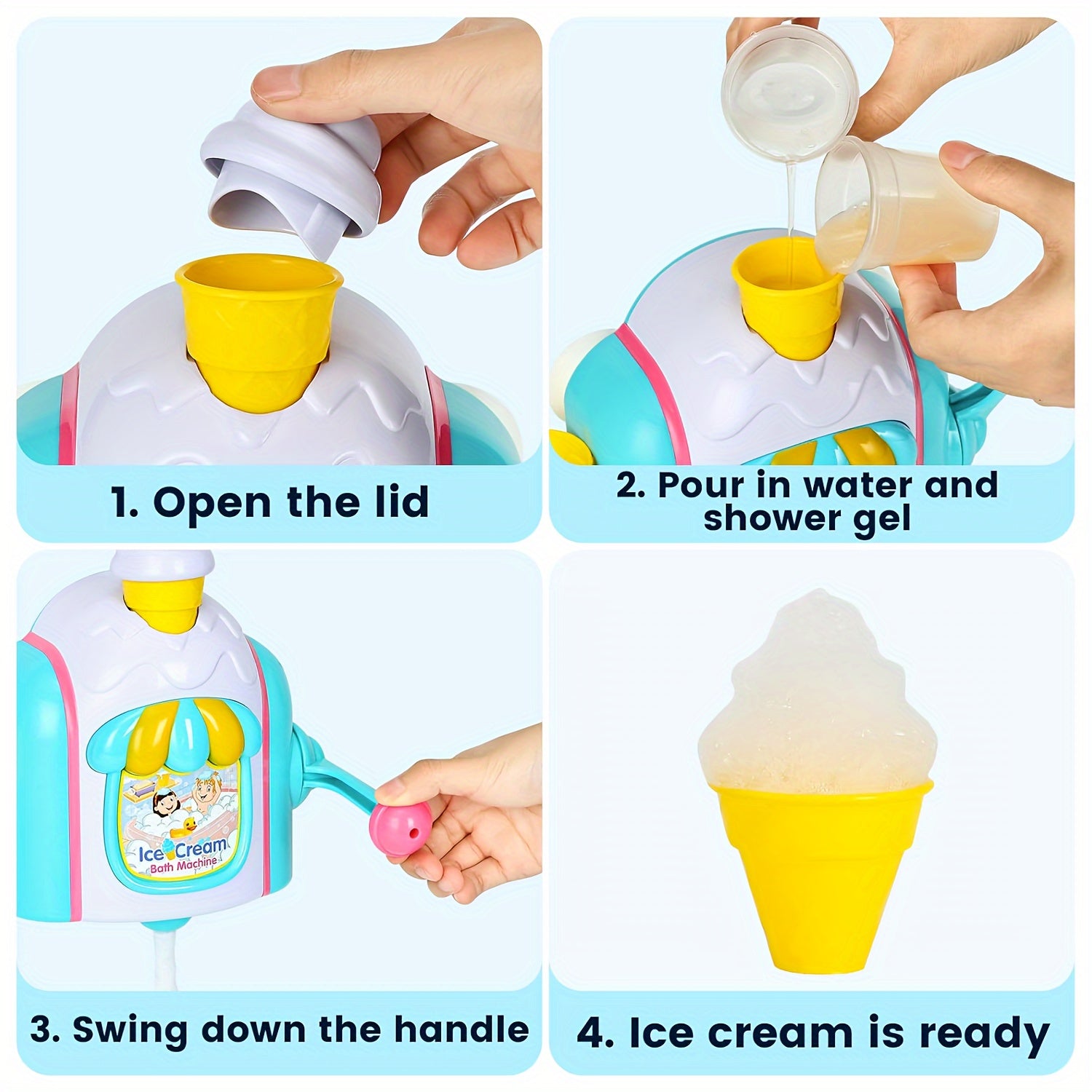 Bad Speelgoed Set | IJsjes-bellenmaker, veilig voor kinderen in bad