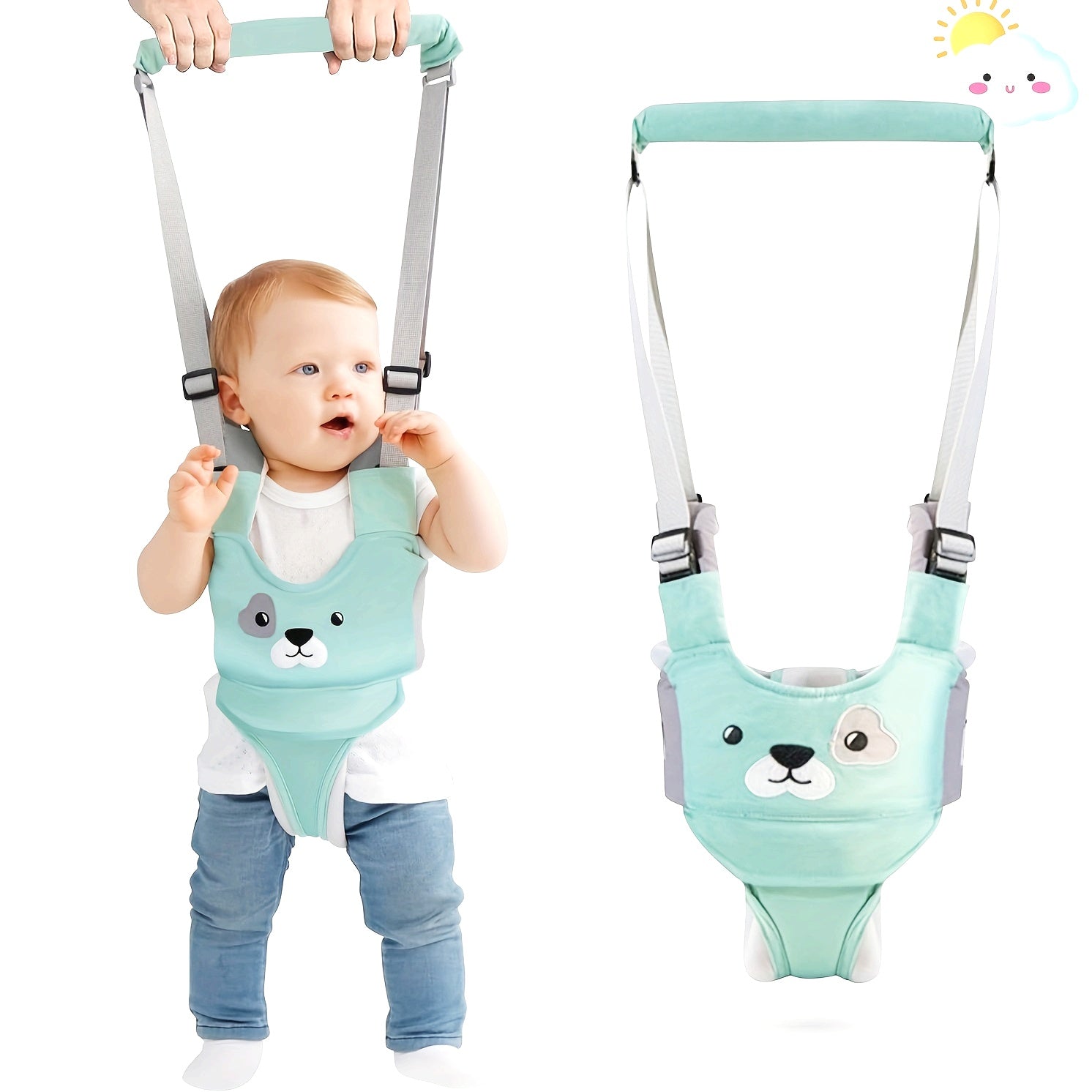 Baby Looptrainer met Afneembare Band | Verstelbaar en Ergonomisch 9–24 Maanden