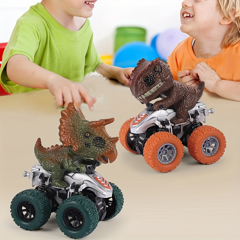 Dinosaurus Inertia Speelgoedauto | 360° Draaibare Stuntauto zonder Batterij – Stoer Cadeau voor Jongens