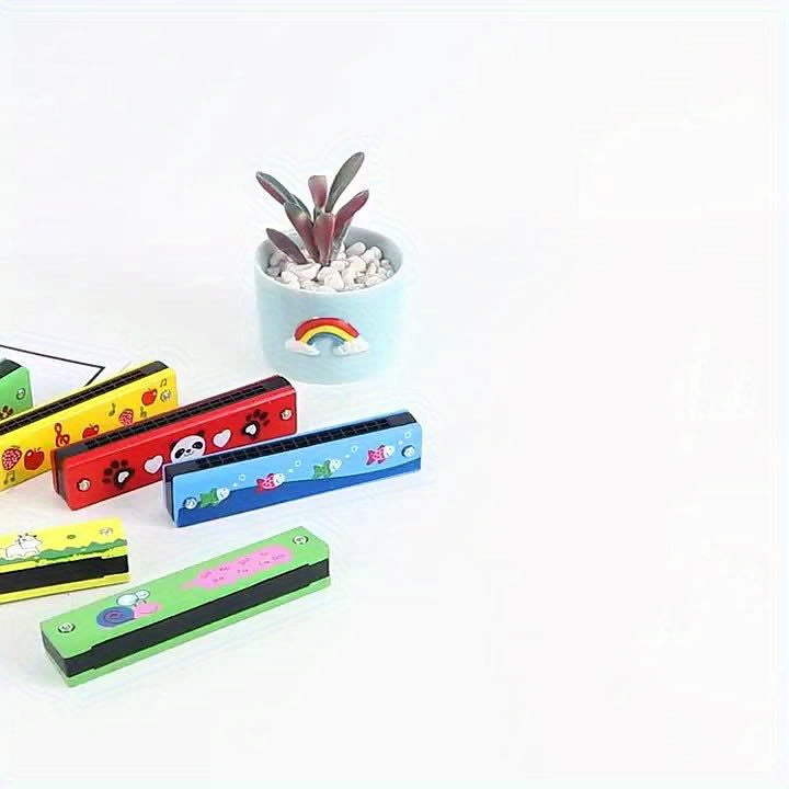 Kinder Mondharmonica van Hout | Muziekinstrument voor Beginners en Kleuters