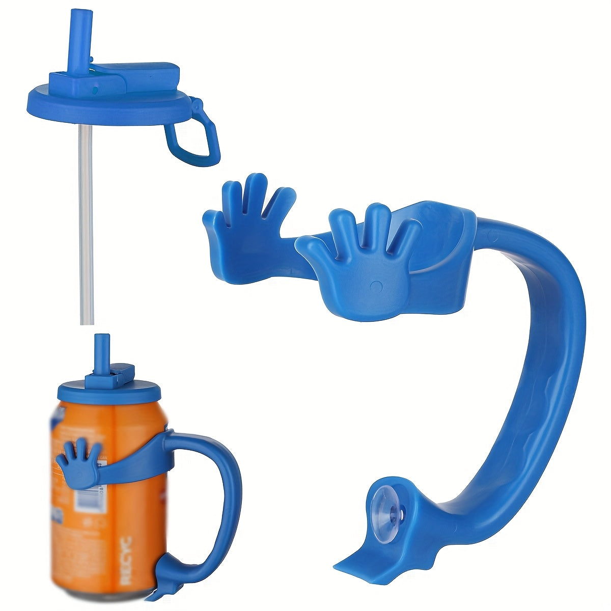 2 Stuks Blikjeshouder met Handvat voor Bier en Frisdrank - Stevige Drink Gadget voor Volwassenen, Mannen en Vrouwen - Ideaal voor Feestjes, BBQ en Camping