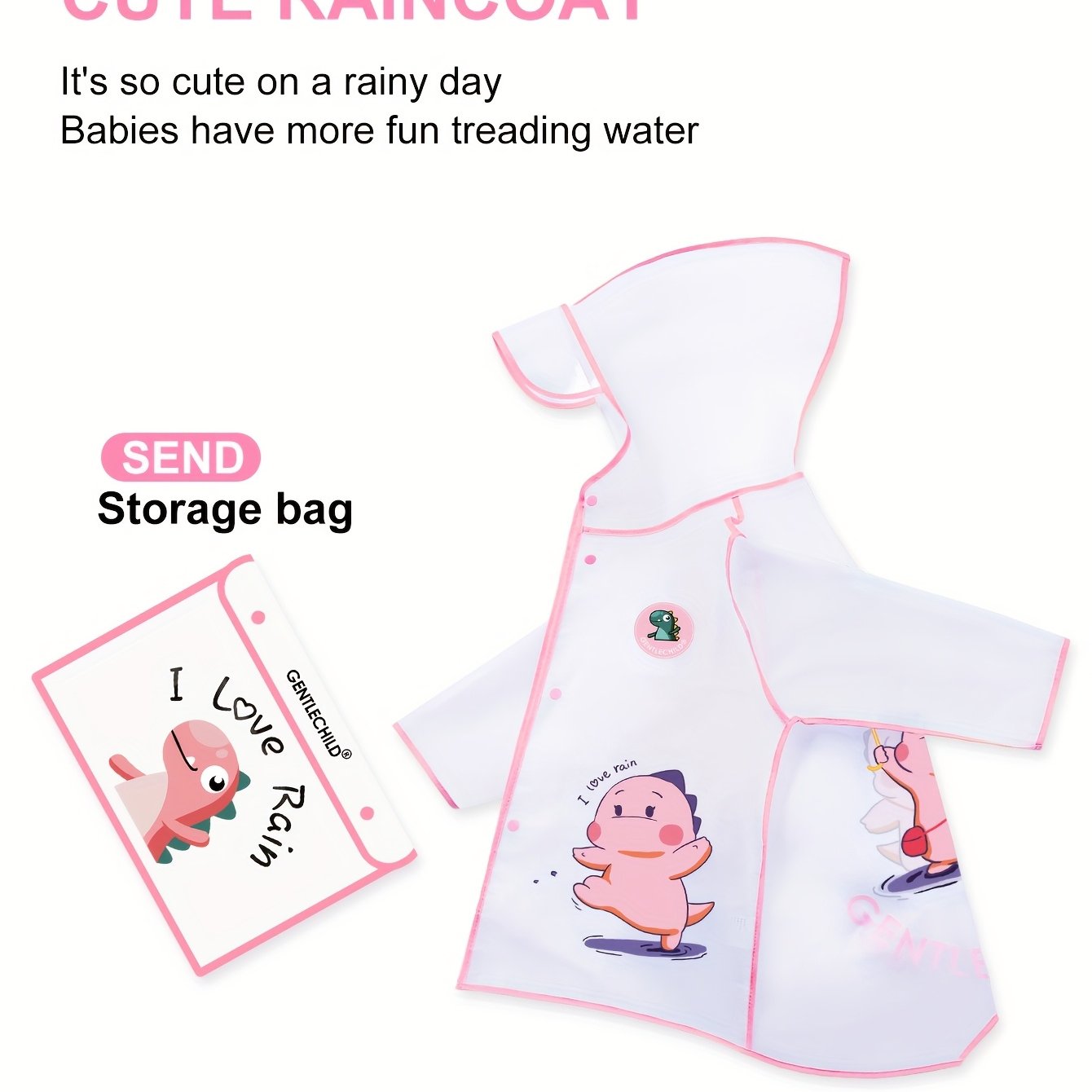 Waterdichte Regenjas met Capuchon voor Kinderen vanaf 3 Jaar - Lichtgewicht Regenponcho voor Jongens en Meisjes - Winddichte Buitenkleding voor Alle Seizoenen