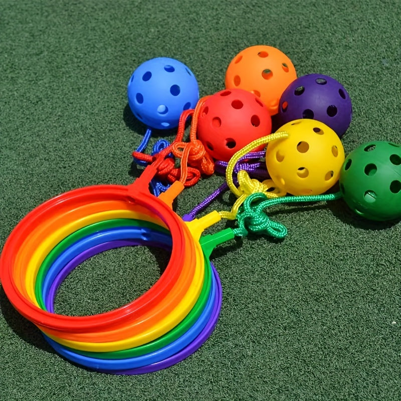 Kleurrijke Enkelspringbal voor Kinderen vanaf 3 Jaar - Actief Fitness Speelgoed voor Jongens en Meisjes - Swingbal Hinkelbal voor Buiten Spelen en Coördinatie