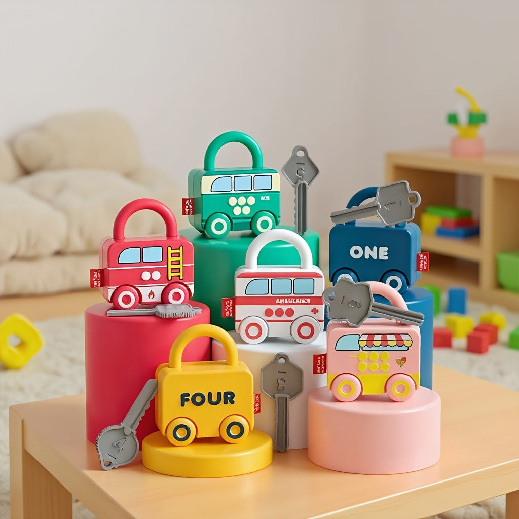 Interactieve trein sloten - educatief speelgoed voor fijne motoriek 3+ jaar