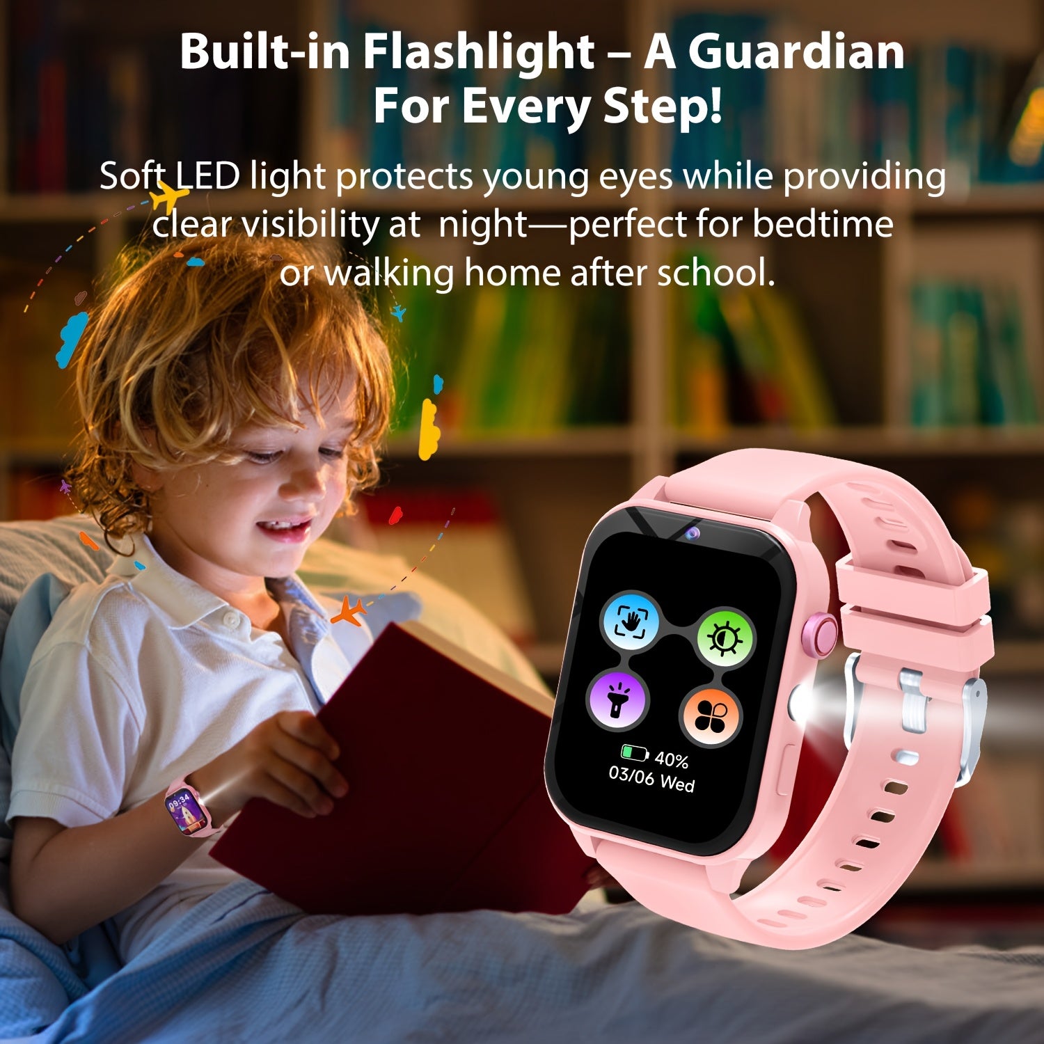 Educatieve Smartwatch voor Kinderen | HD Camera, 18 Spellen & Videorecorder – USB Oplaadbaar Cadeau voor 6-12 Jaar
