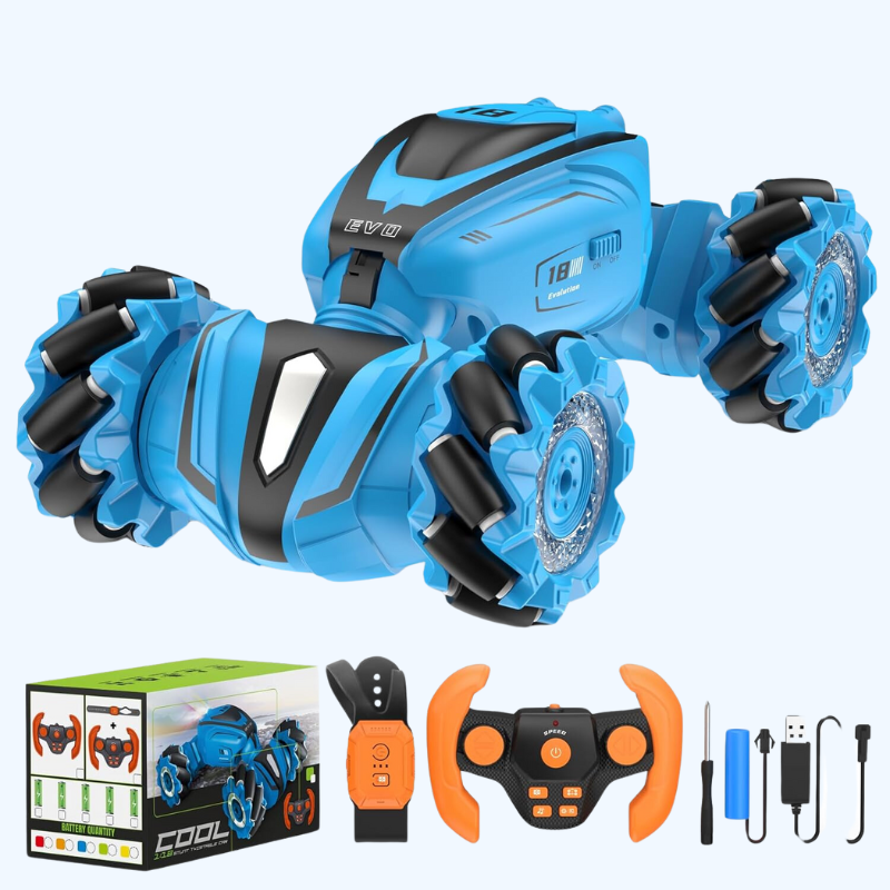 High-Speed Stunt RC Auto voor Jongens | 360° Flip & Drift | Gebarenbesturing, 2.4GHz Oplaadbare RC Auto | Ideaal Verjaardagscadeau voor Kinderen 6+