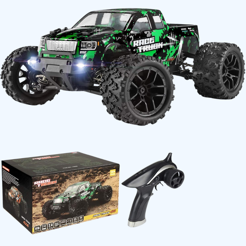 1:18 Schaal Off-Road RC Auto | 36 KPH Hoge Snelheid 4WD Elektrische Truck | Waterdichte 4X4 Afstandsbediening met Oplaadbare Batterijen