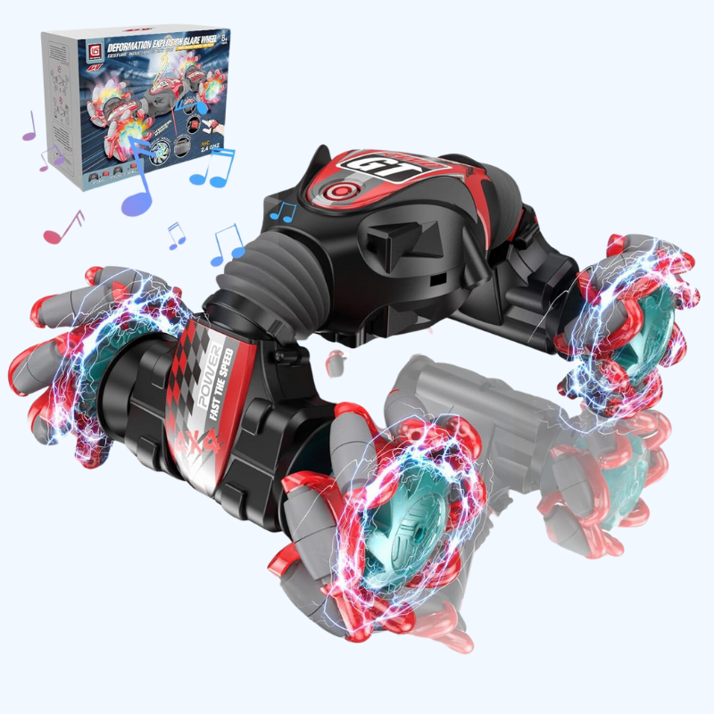 Gebaar Gestuurde RC Stuntauto | 360° Draaiende 4WD Twist Auto | Afstandsbediening Speelgoed met Licht en Muziek | Kinderen 6+ | Cadeau Ideeën