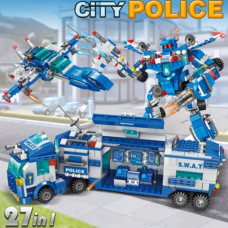 SWAT-/politie-/brandweerbouwsets voor kinderen - Geweldig voor Halloween- en kerstcadeaus.