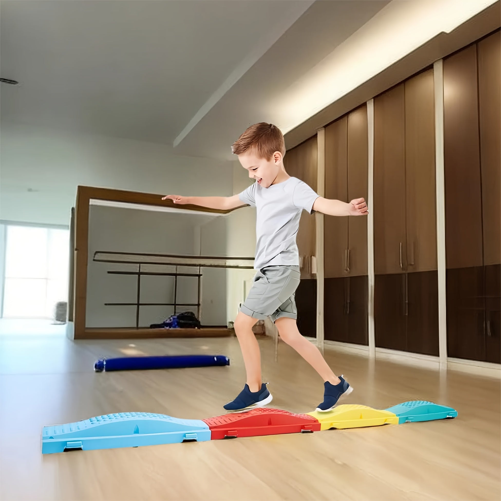 Evenwichtsbalk & Stapstenen Set | Balansspeelgoed 3+ Jaar