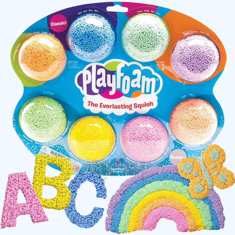 Playfoam 8-Pack | Sensorische Fidget Speelgoed voor Kids 3+ | Niet-toxische Creatieve Speelfoam | Kerstvulling voor Jongens & Meisjes