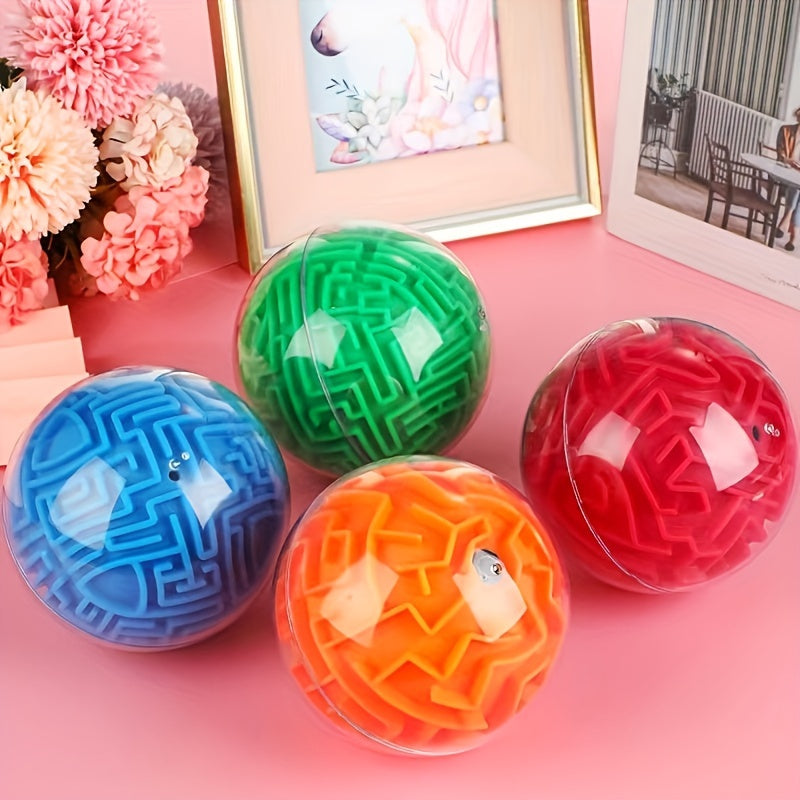 2-Stuks 3D Doolhof Puzzelbal voor Kinderen - Uitdagende Breinbreker en Geduldspel voor Slimme Jongens en Meisjes - Ideaal als Uitdeelcadeautje voor Feestjes en Kerst