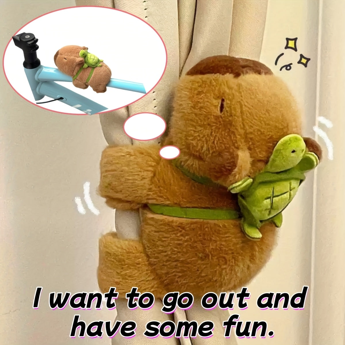 Capybara Knuffelarmband – Schattig Clip-on Speelgoed & Fietsaccessoire | Dierenthema Cadeau voor Kinderen