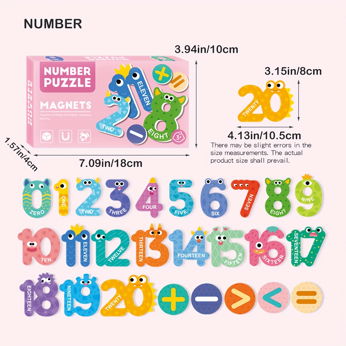 Magnetische Stickers Puzzelset | Letters, Cijfers & Meer – Cadeau voor Kerst & Verjaardag