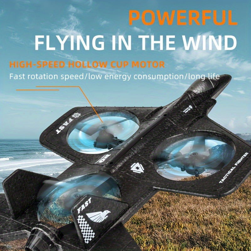 RC Vliegtuig 2.4GHz 4CH met Camera | Foam Fighter Jet met 3D Flip, Altitude Hold & Headless Mode | Beginner Vliegvliegtuig voor Volwassenen & Kinderen | Cadeau voor Feestdagen