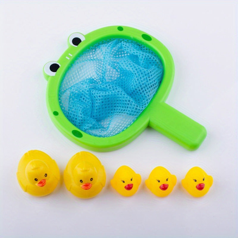 Visspel Badspeelgoed met Net – Vang de Rubberdiertjes | Voor Baby’s vanaf 12 Maanden