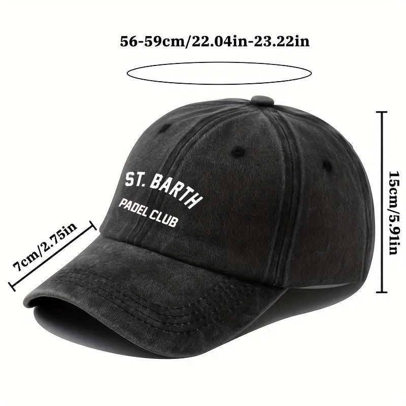 Vintage Cap Unisex | Verstelbare Padel Pet met Metalen Gesp | Lichtgewicht Sportieve Hoed voor Mannen & Vrouwen