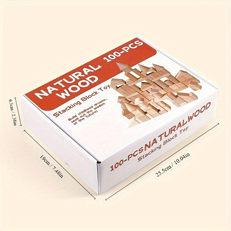 Houten kasteel bouwblokken|Milieuvriendelijk puzzel- en bouwspeelgoed