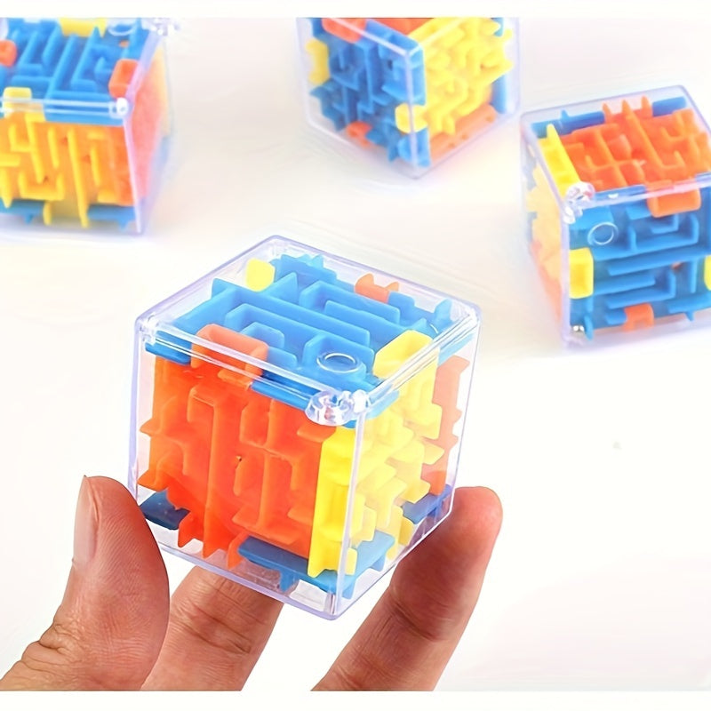 Zeskantige 3D Doolhof Kubuspuzzel | Universeel Rollende Balspel, Intelligentie Puzzel Speelgoed voor Educatie van Peuters en Kinderen