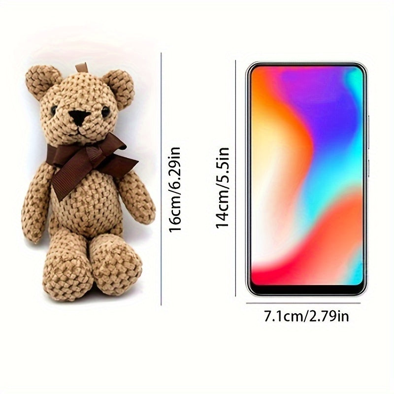 5,9" Schattige Beer Knuffel | Sleutelhanger Pop in Outfit | Ideaal voor Verjaardagen, Bruiloften & Kerstmis