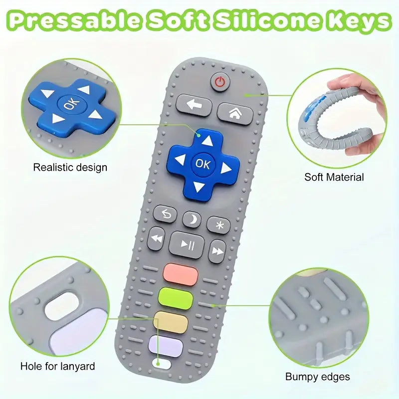 BPA-vrije Siliconen Baby Bijtring | Remote Control Vorm voor Teething, Perfect voor 6-12 Maanden