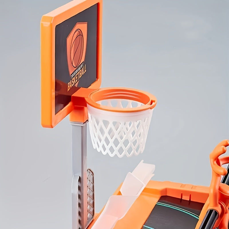 Interactief Basketbal Bordspel voor Kinderen | Mini Vinger Schietspel met Roterende Hendel & Scoretracker, Duurzaam Plastic, Leuk voor Jongens & Meisjes