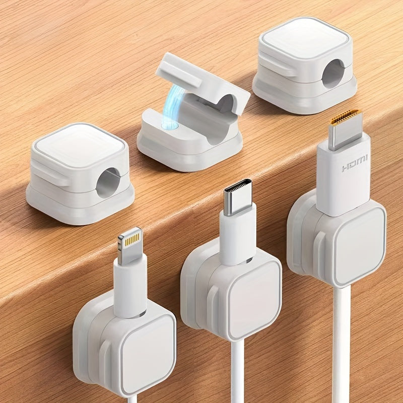 4x Magnetische Kabel Organizer – Kabelhouder & Bureau Kabelmanagement Clips