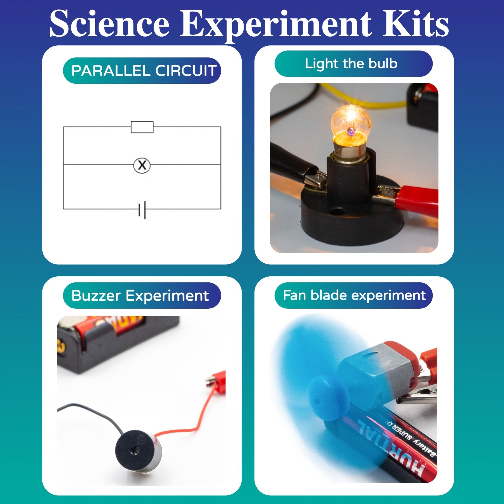 STEM Wetenschap Zonne-Energie Bouwpakket | Educatief Solar Experiment met Motor, Licht & Buzzer – Projectset voor Kinderen