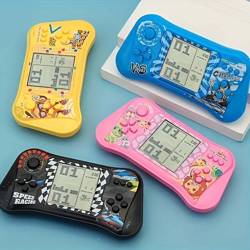 Retro Handheld Puzzel Gameconsole met Groot Scherm – Educatief Elektronisch Speelgoed voor Kinderen vanaf 3 Jaar