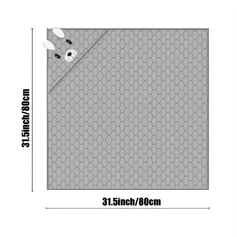 Zachte & Absorberende Badhanddoek voor Jongens en Meisjes met Schattig Dierontwerp | 80,01 cm x 80,01 cm | Kapje, Ademend Polyester | Perfect voor Badderen, Wikkelen en Kinderwagen Bedekking