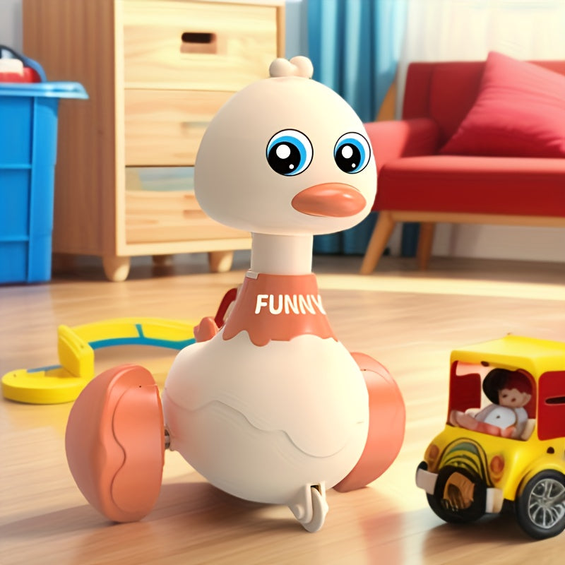 Druk en Rij Speelgoedautootje voor Peuters vanaf 18 Maanden - Schattig Wiebel Eendje voor Baby, Jongens en Meisjes - Auto zonder Batterijen als Cadeau voor Kinderen