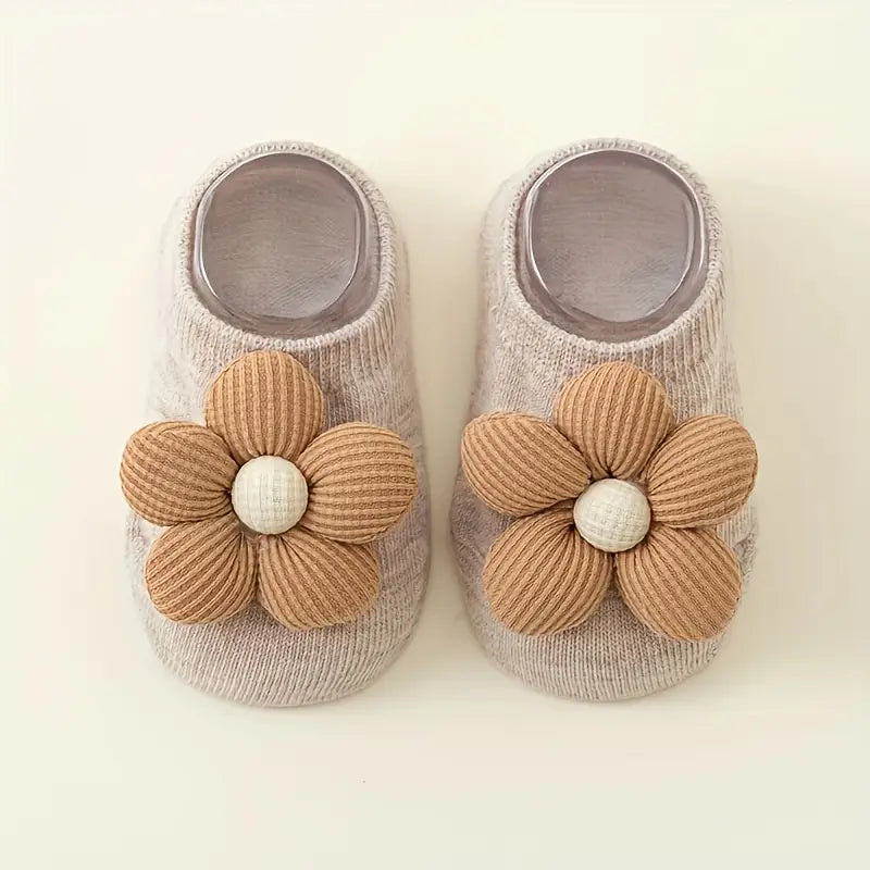 Baby Sokken Meisjes | Set van 4 Paar Antislip Sokken voor Pasgeborenen 0-1 Jaar