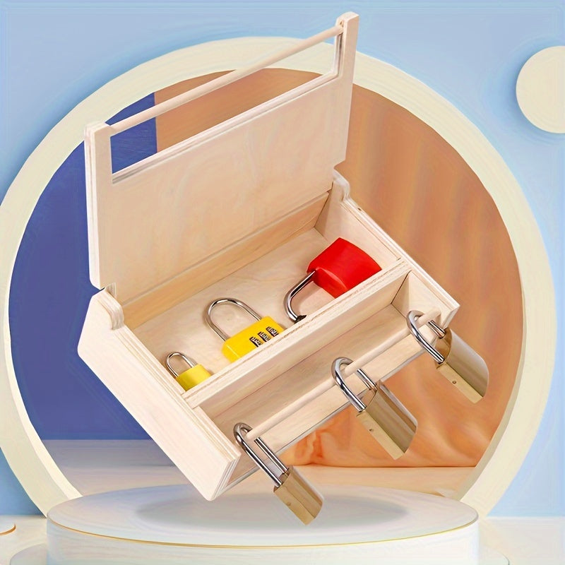 Houten Slot- en Sleutelspeelgoed | Educatief voor Kinderen (3+ Jaar)