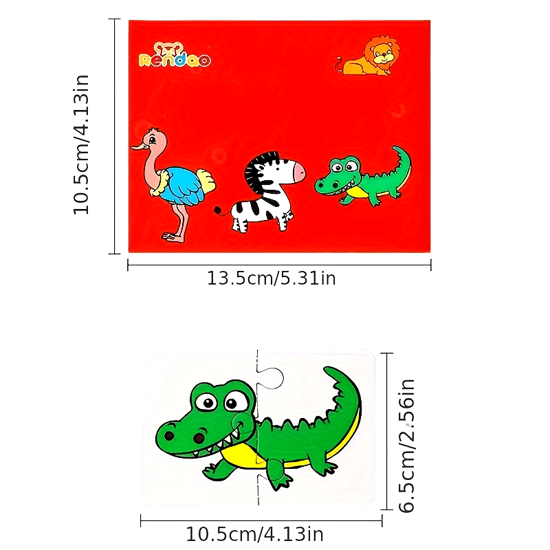 Educatieve Puzzelkaarten Set | Jigsaw Matching Game | Cognitieve Ontwikkeling | Geen Batterijen Nodig | Papier