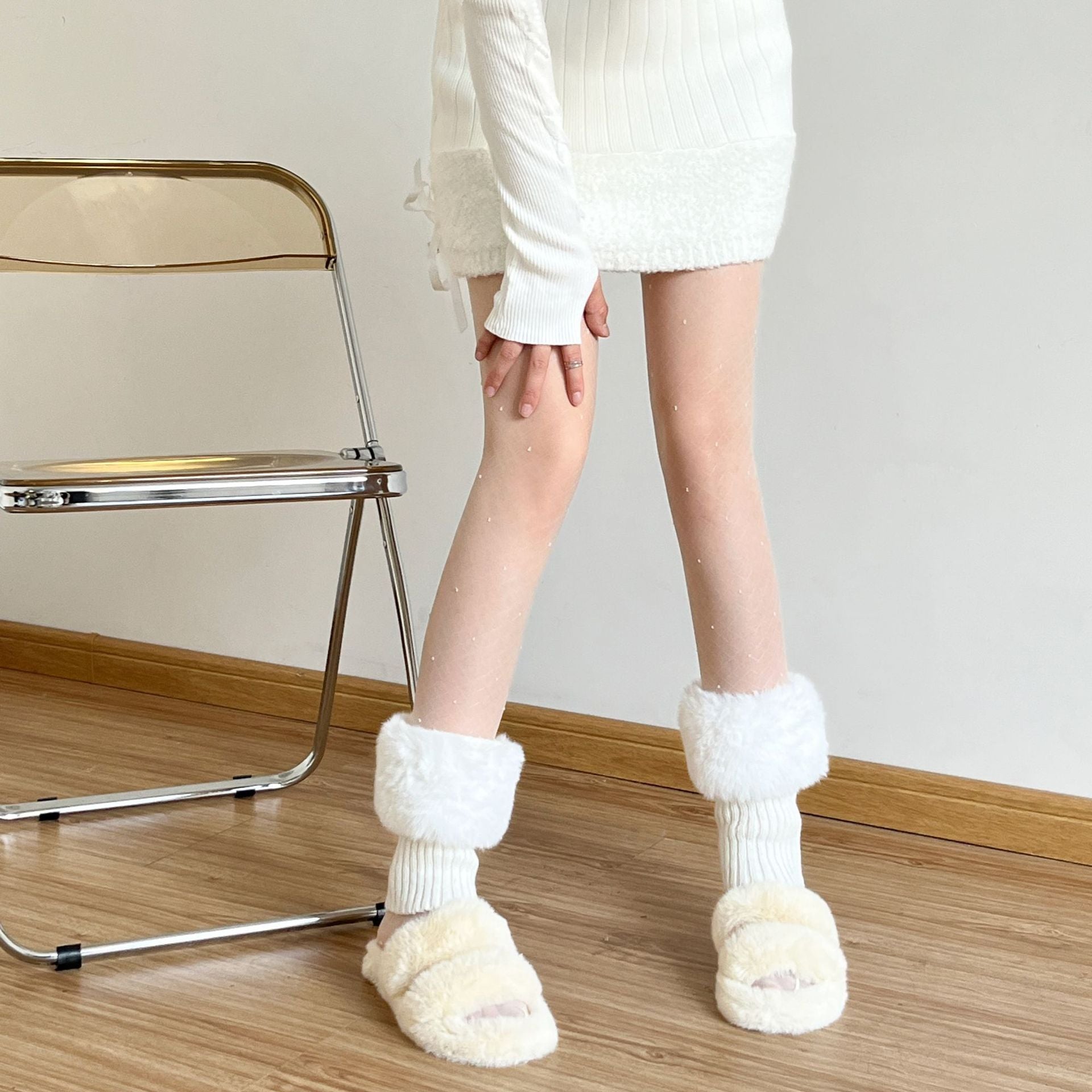 Dames Faux Fur Boot Cuffs | Gebreide Korte Boot Covers met Polyesterblend | Winter Boot Sokken voor Meisjes