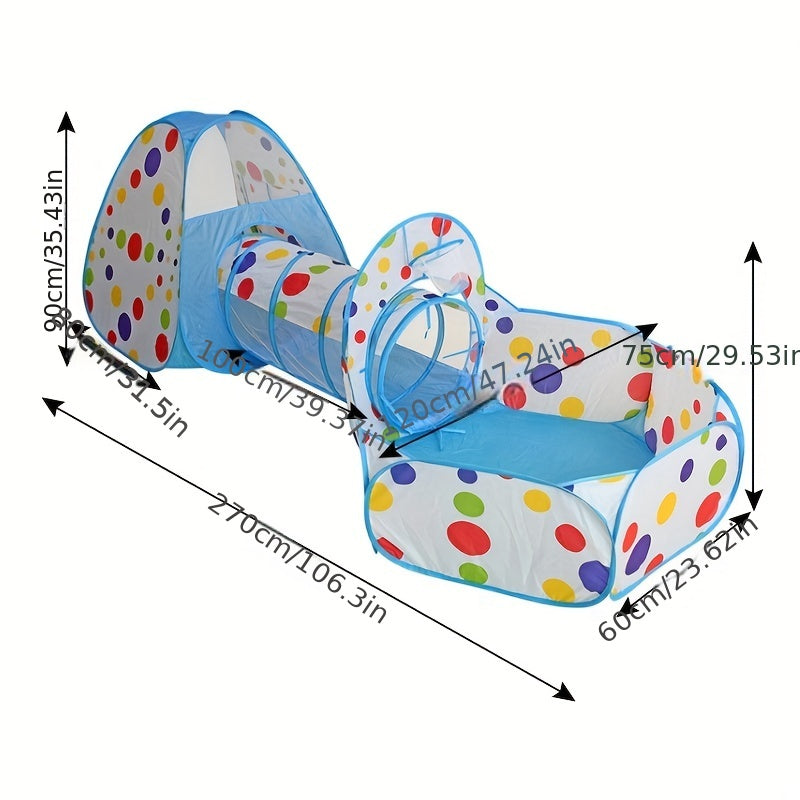 Opvouwbare Ballenbad Tent met Tunnel | Speeltent voor Kinderen
