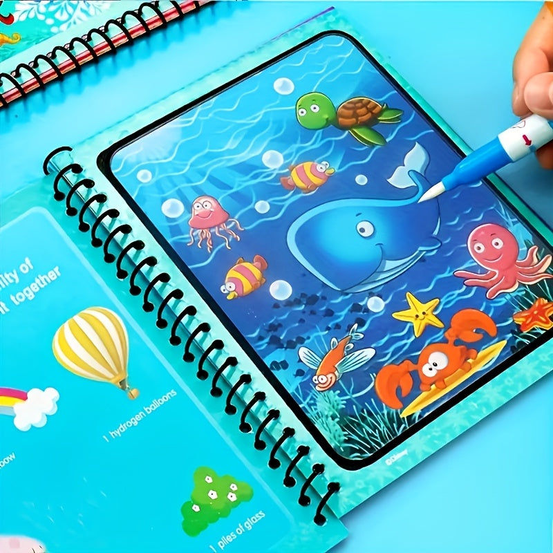 Magisch Water Schilderboek – Herbruikbaar Graffiti Kunstboek Met Pen Educatief Cadeau Voor Kinderen