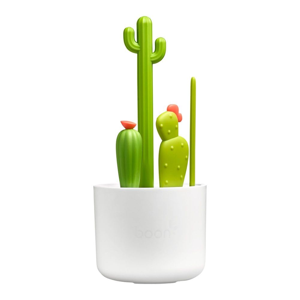 Cacti Baby Flesborstel Set | Bottle, Nipple, Detail & Straw Brushes | BPA-Vrij en Duurzaam | Baby Essentiële Accessoires