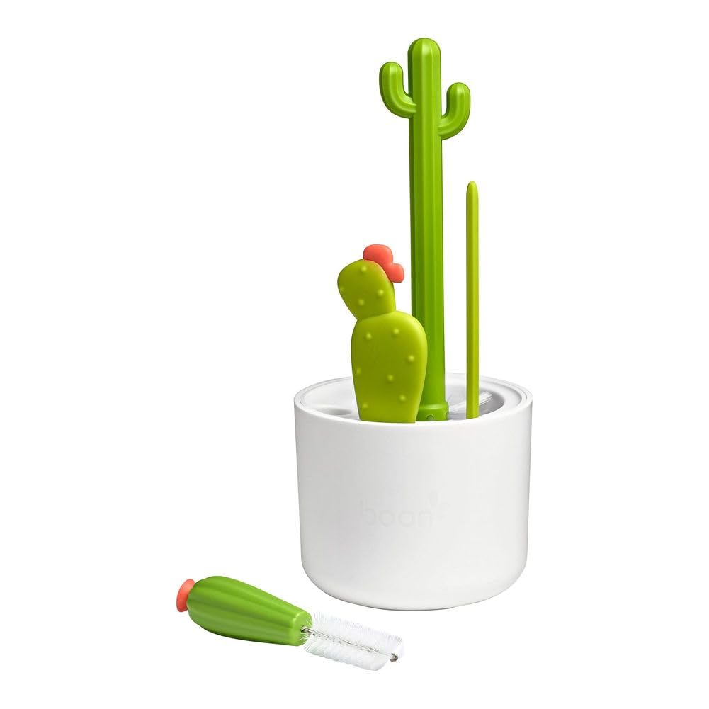 Cacti Baby Flesborstel Set | Bottle, Nipple, Detail & Straw Brushes | BPA-Vrij en Duurzaam | Baby Essentiële Accessoires