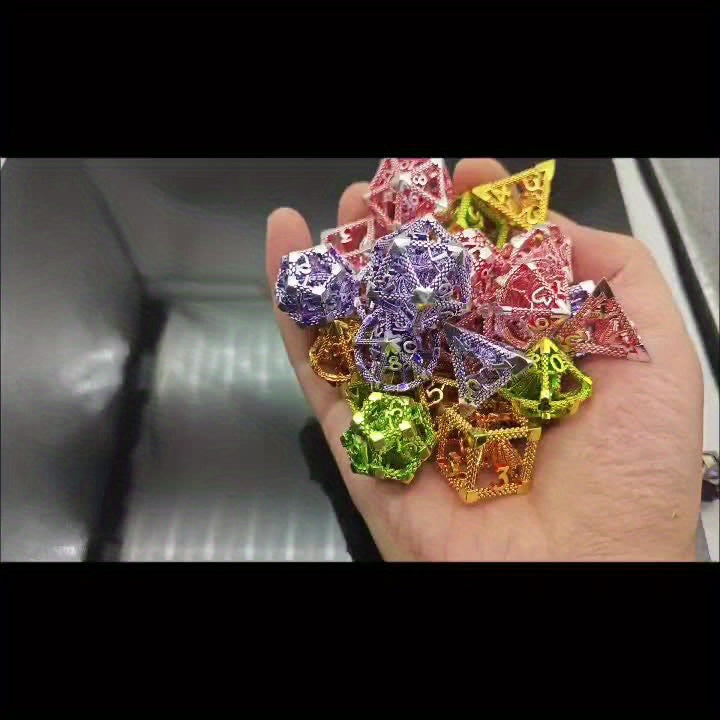 Metalen 3D Drakendobbelstenen – D&D RPG en Rekenonderwijs Set