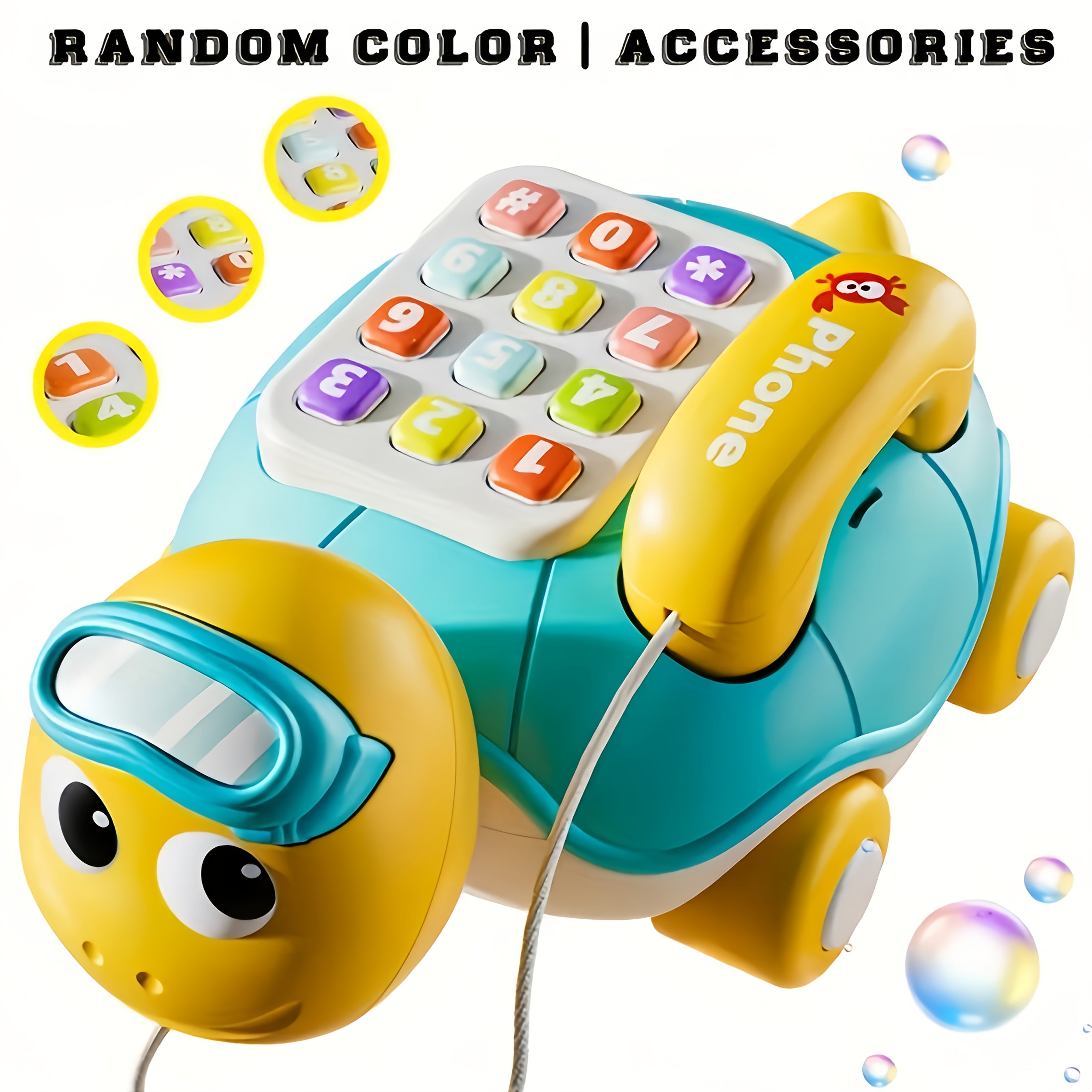 Interactieve Schildpad Telefoon – Knipperende Lichten Muziek & Leerzaam Speelgoed Voor Peuters