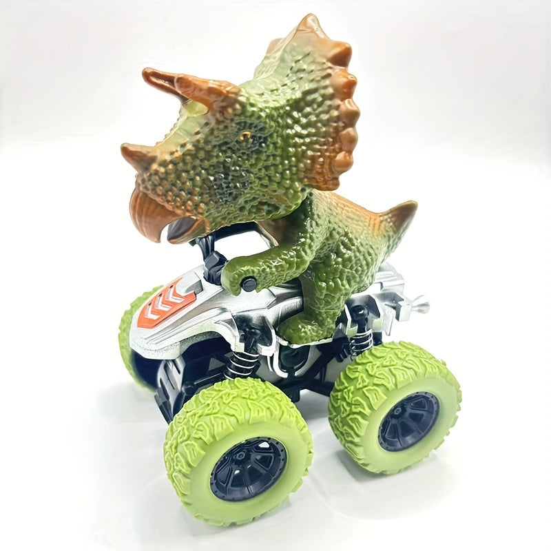Dinosaurus Inertia Speelgoedauto | 360° Draaibare Stuntauto zonder Batterij – Stoer Cadeau voor Jongens